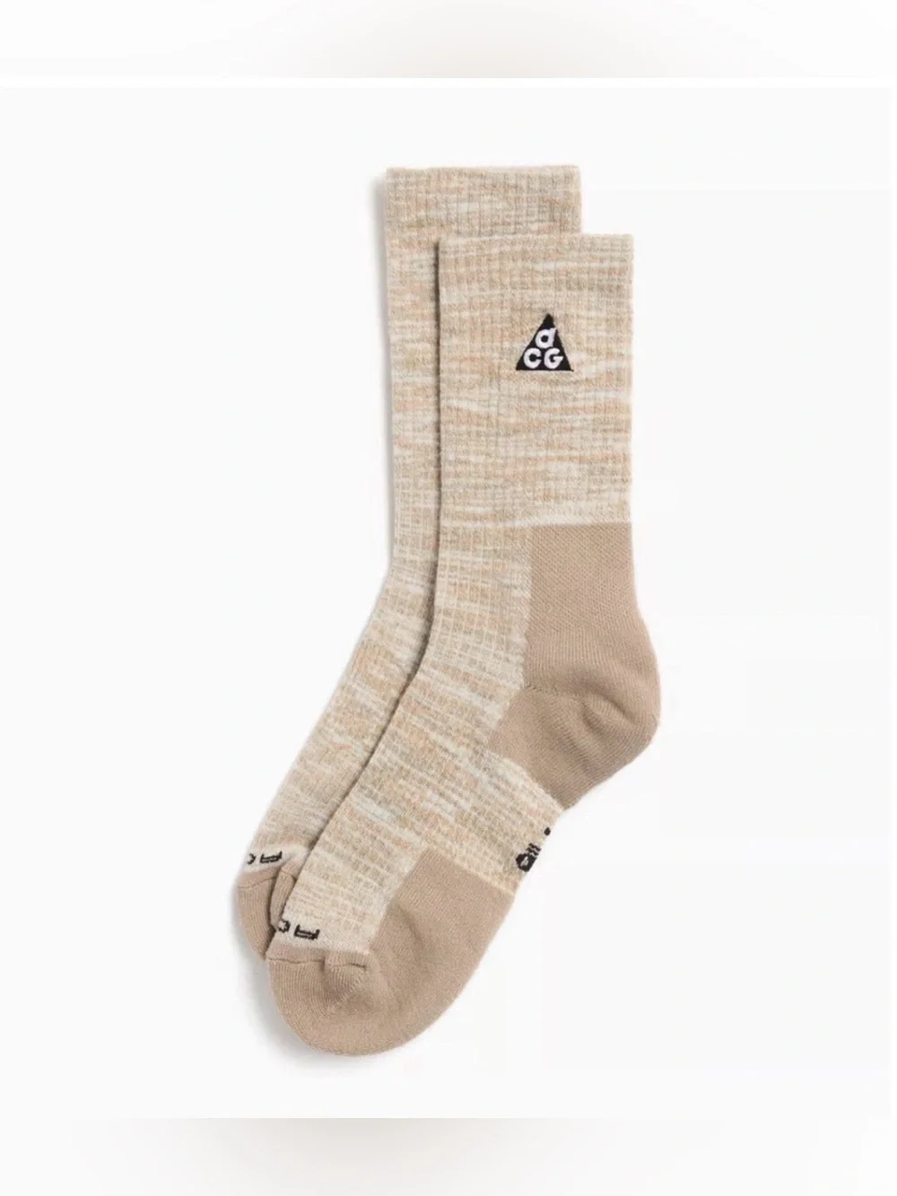 ACG Everyday Cushioned Crew Socks in Sail/Sea Women’s 4-6 NWT Beige Tan Neutral